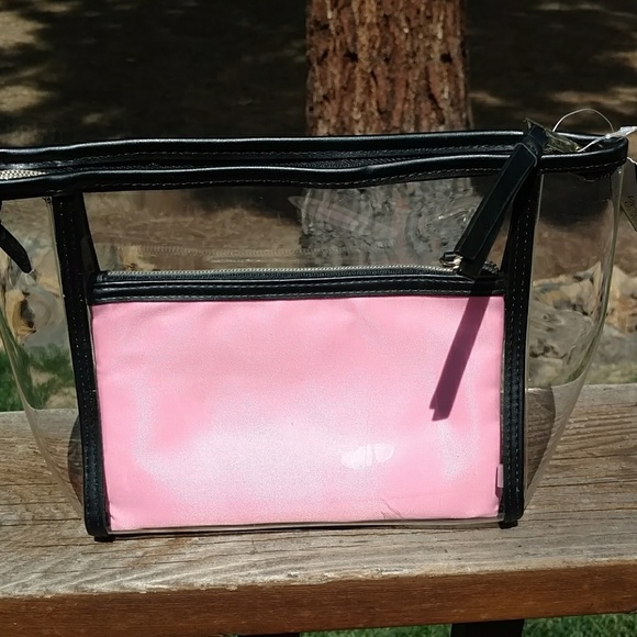 Victoria Secret Cosmetic Bags Pink 3 Total - Picture 2 of 3